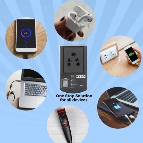 Smart Battery Protector: Automatic Cut-Off Timer Socket (Prevents Overcharging)