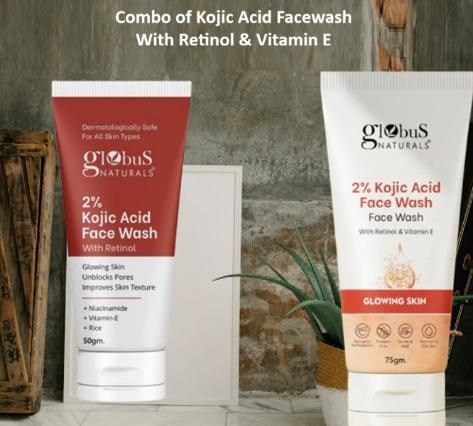 Globus Naturals Kojic Acid Skin Brightening Face Wash - 125gm (Pack of 2)