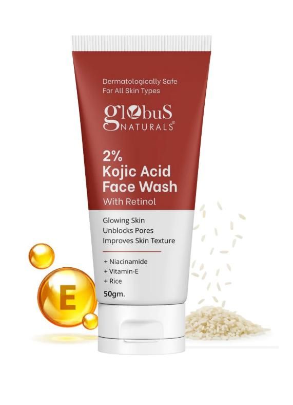 Globus Naturals Kojic Acid Skin Brightening Face Wash - 125gm (Pack of 2)