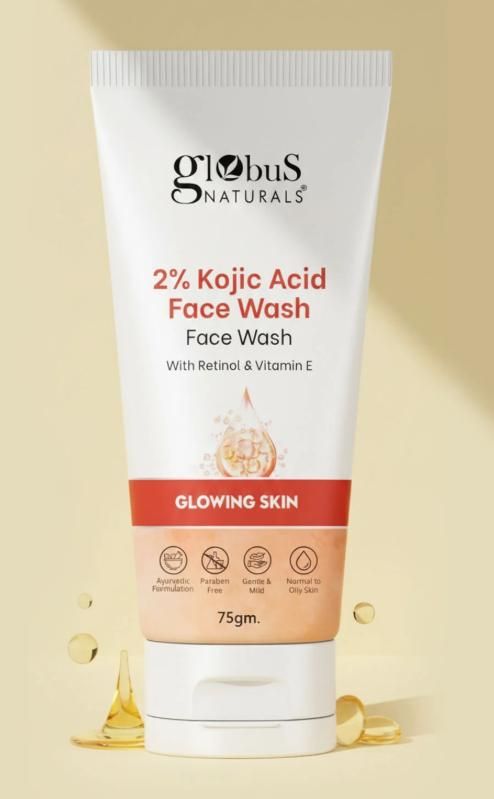 Globus Naturals Kojic Acid Skin Brightening Face Wash - 125gm (Pack of 2)