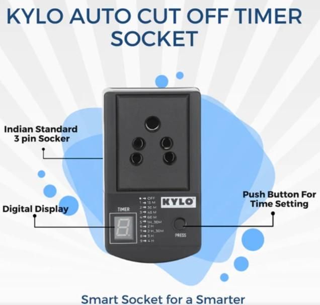 Smart Battery Protector: Automatic Cut-Off Timer Socket (Prevents Overcharging)