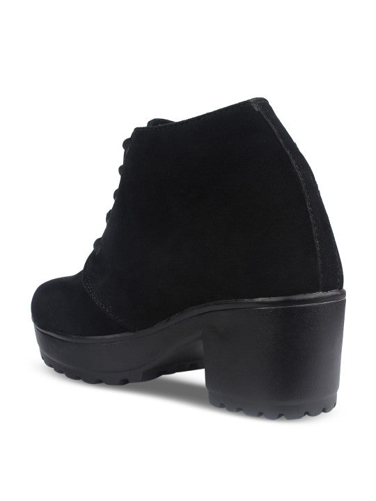 Black Heeled Ankle Boots – Comfort Lift, Street & Party Style