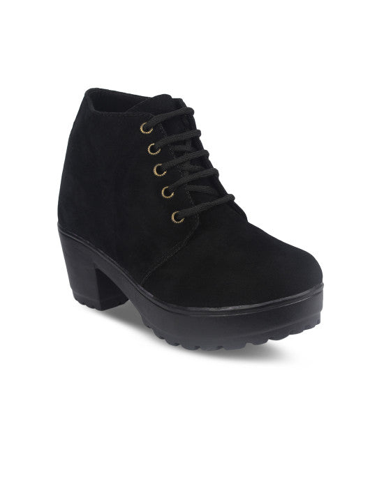 Black Heeled Ankle Boots – Comfort Lift, Street & Party Style