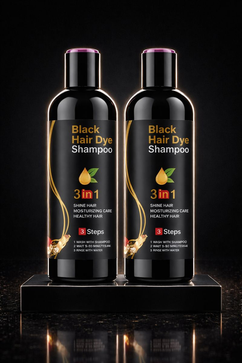5-Minute Instant Hair Color Shampoo for Men - Natural Black 200ml (Pack of 2)
